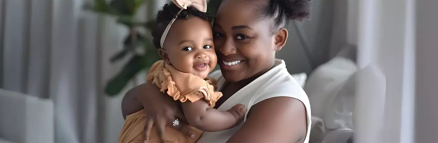Mother holding a child