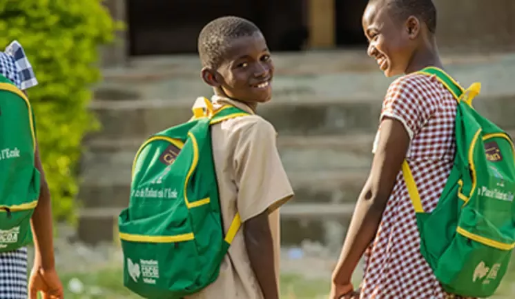 school children supported by the cocoa plan