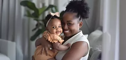Mother holding a child