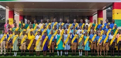 Students at Nestlé Ghana awards ceremony