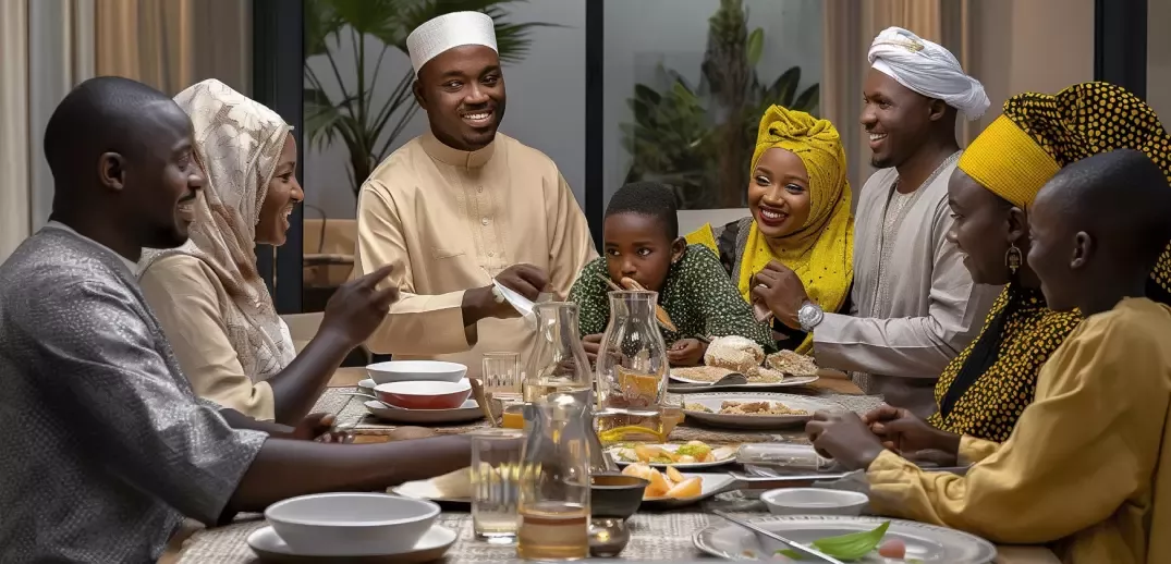 family at the table