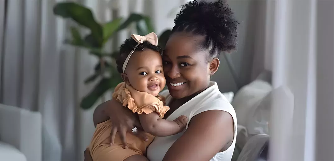 Mother holding a child