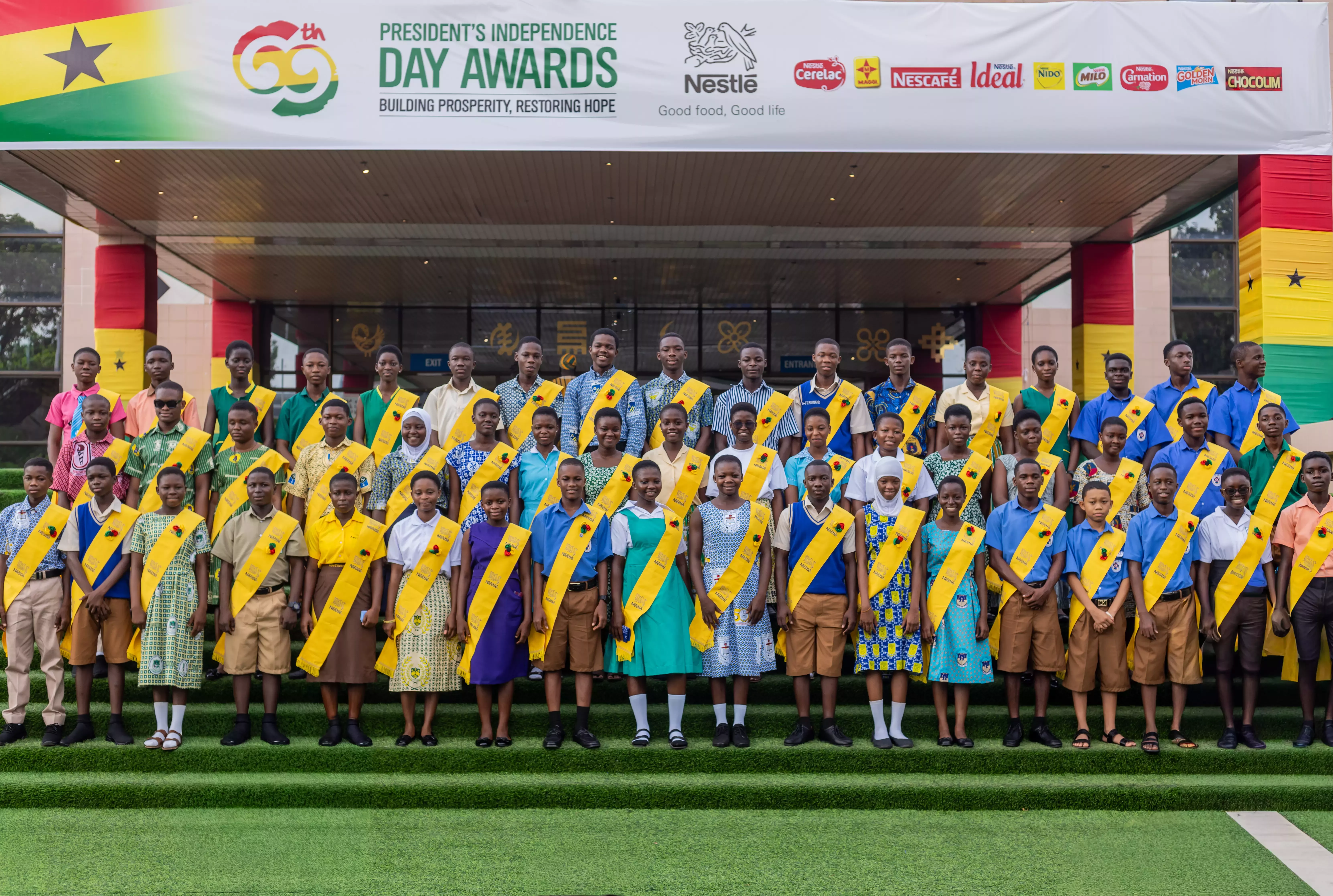 Students at Nestlé Ghana awards ceremony