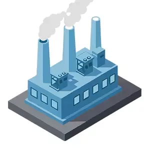 Factory building illustration