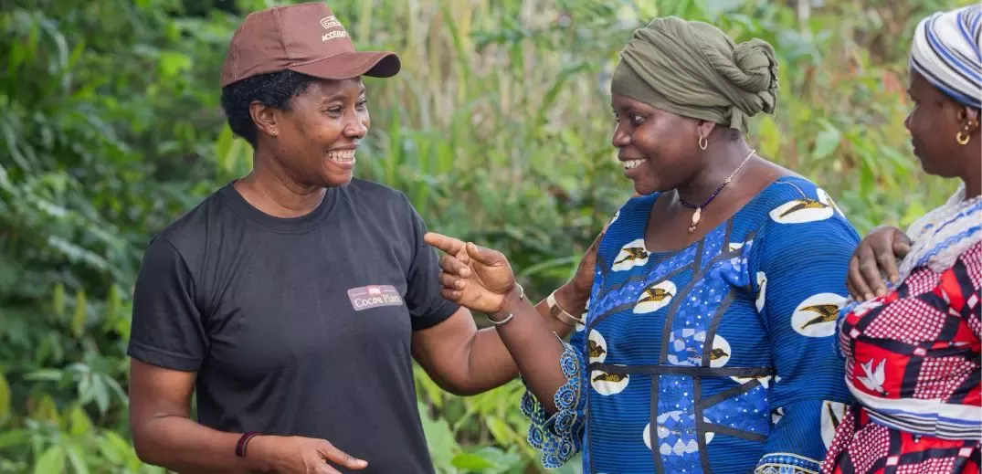 women smiling
